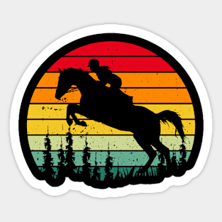 Equestrian Retro Horses Vintage Rider Sticker